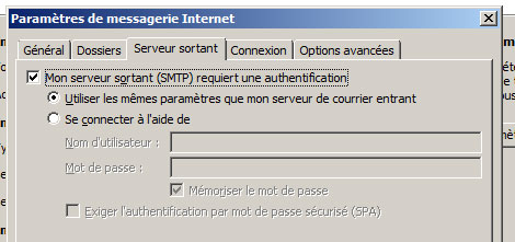 Paramétrer ses mails en SMTP