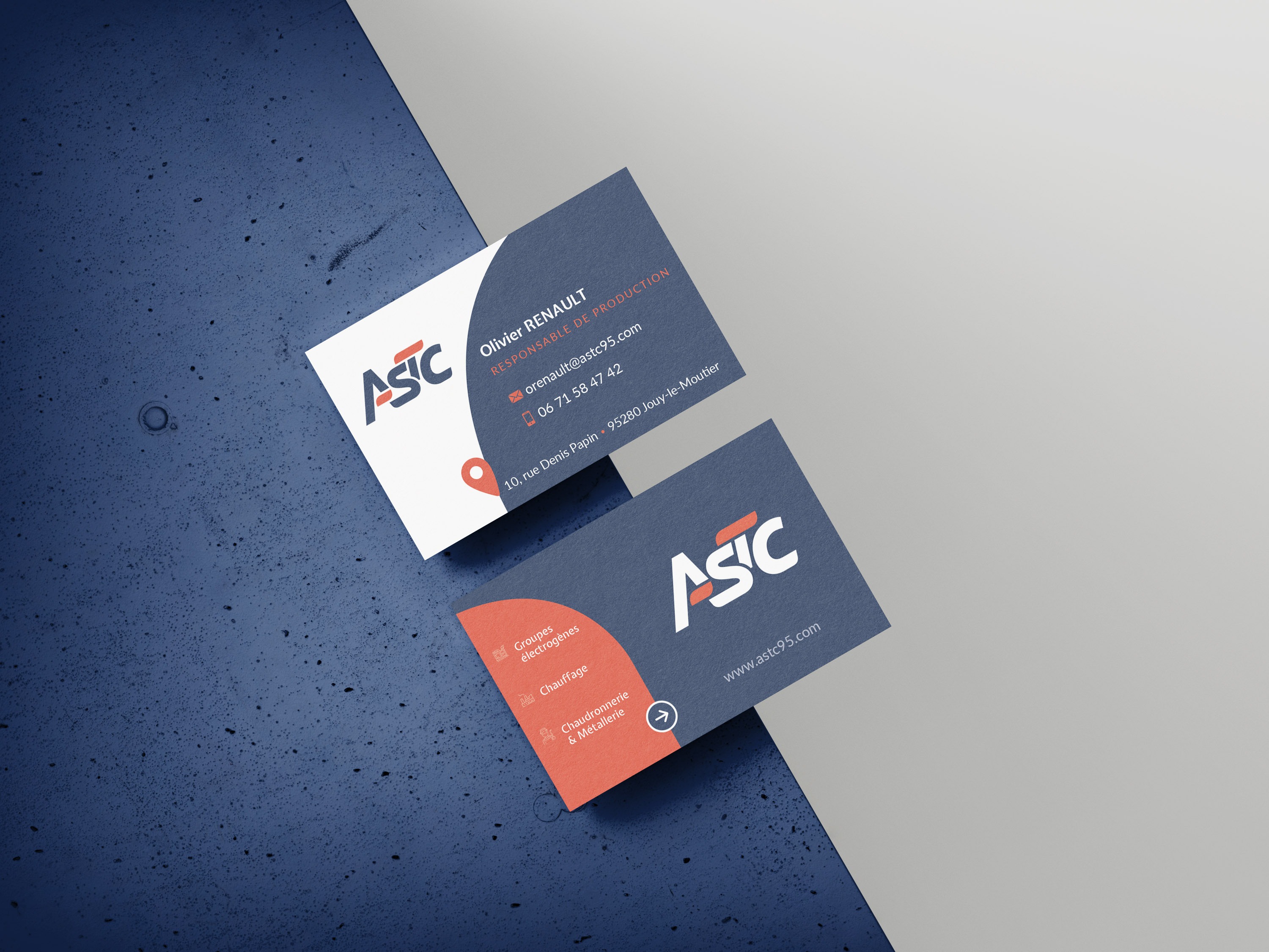 Cr&eacute;ation de carte de visite ASTC