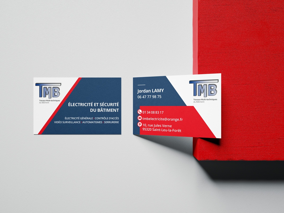 Cr&eacute;ation carte de visite de TMB