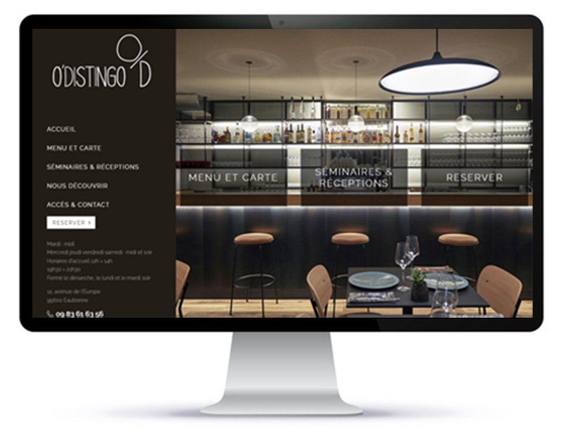 Création de site de réservation pour restaurant par l'agence web Agoraline